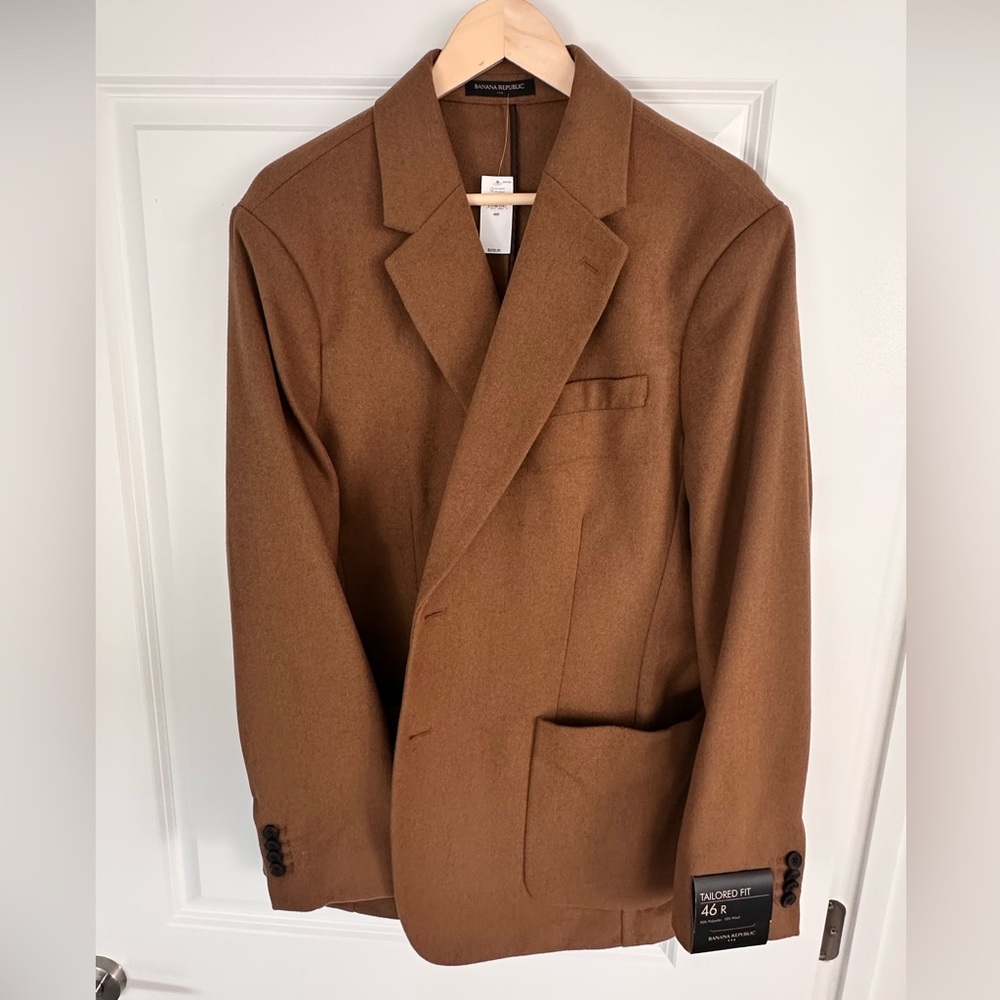 Banana Republic Brown Sport Coat with Textured Wool Blend